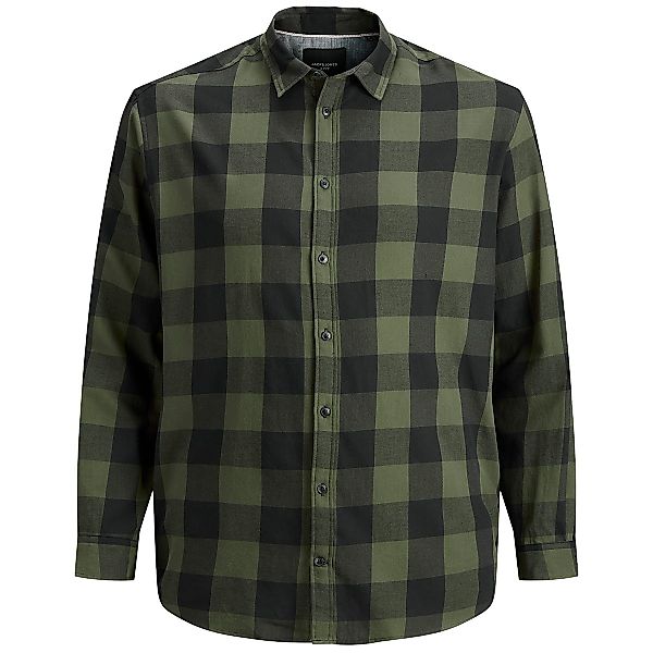 Jack&Jones Karohemd aus Baumwolle Farbe oliv Größe: 8XL günstig online kaufen