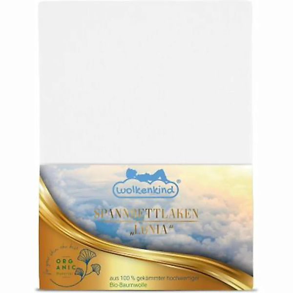 wolkenkind® Spannbettlaken aus Bio-Baumwolle LONIA Bettlaken weiß Gr. 180 x günstig online kaufen