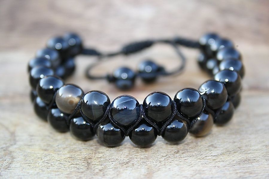 NAHLE Armband Verstellbares Naturstein Armband mit Achat Perlen günstig online kaufen