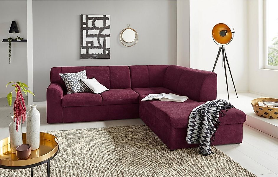 DOMO collection Ecksofa "Topper zeitlos elegant, kompakte Stellmaße, OTTOs günstig online kaufen