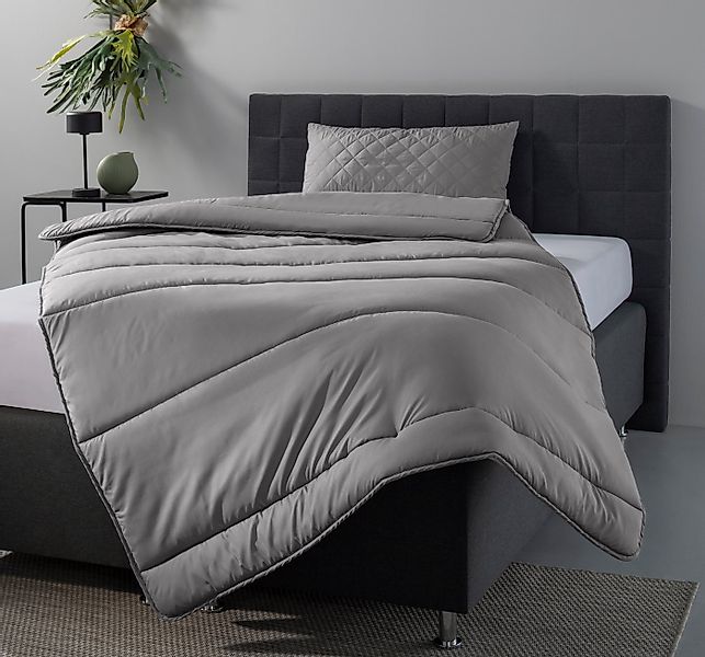 OTTO home Microfaserbettdecke + Microfaserkissen Clarra Spar Set, Decke + K günstig online kaufen