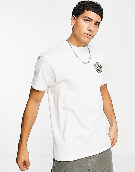 Santa Cruz – Mixed Up Dot – T-Shirt in Weiß mit Punkte-Print auf dem Rücken günstig online kaufen