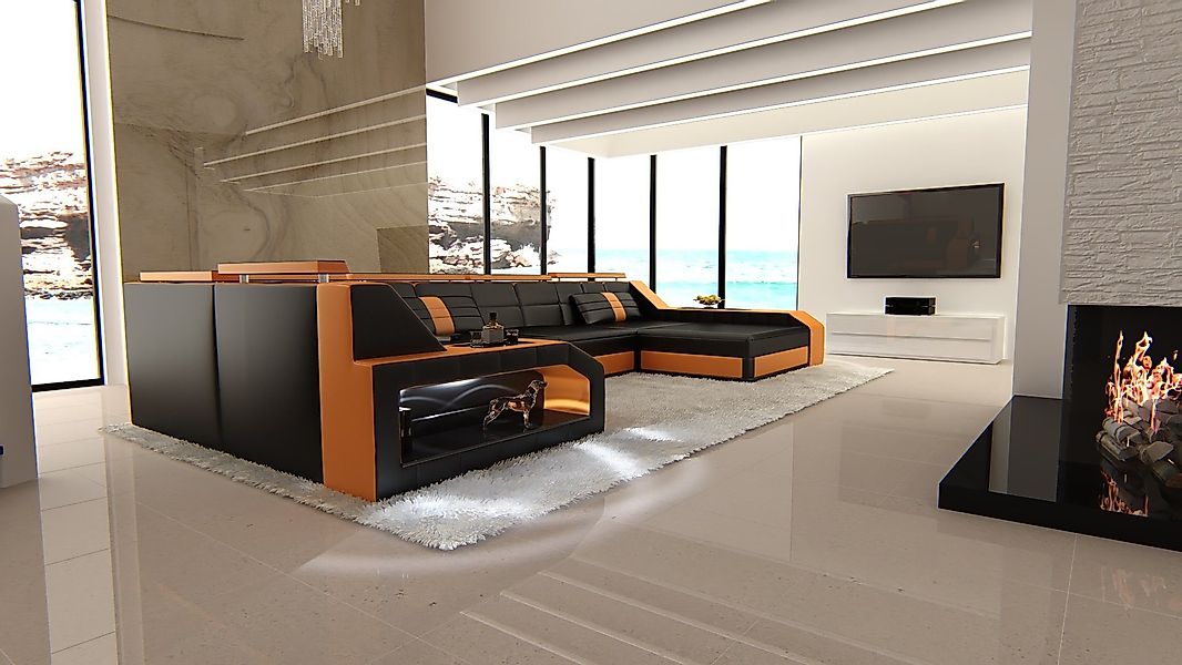 Sofa Dreams Wohnlandschaft Sofa Leder Ledercouch günstig online kaufen