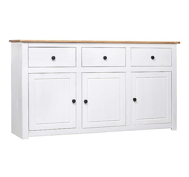 furnicato Sideboard Weiß 135x40x80 cm Kiefernholz Panama (1 St) günstig online kaufen