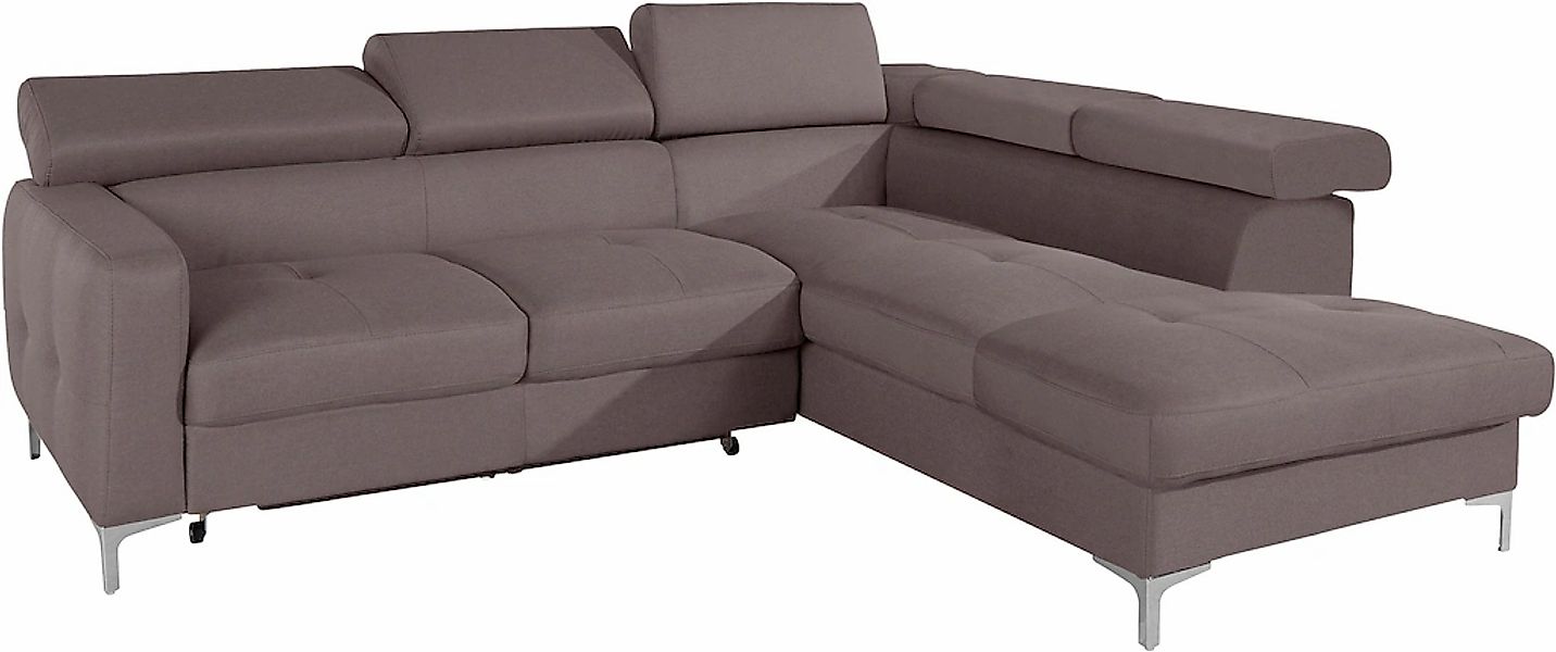 COTTA Ecksofa "Sammy L-Form", mit Kopfteilverstellung, wahlweise mit Bettfu günstig online kaufen