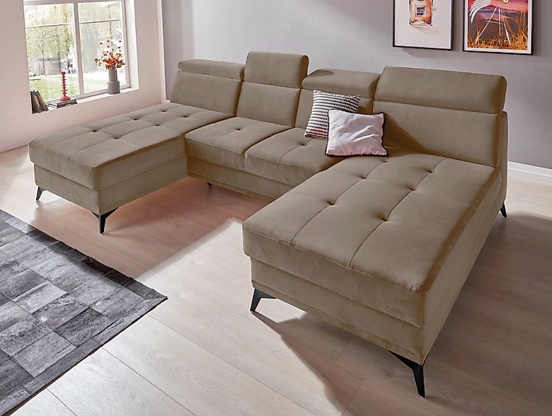 Home affaire "Cardiz U-Form" inkl.Kopfteilverstellung und Federkern wahlwei günstig online kaufen