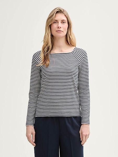TOM TAILOR Langarmshirt Langarmshirt mit Streifenmuster günstig online kaufen