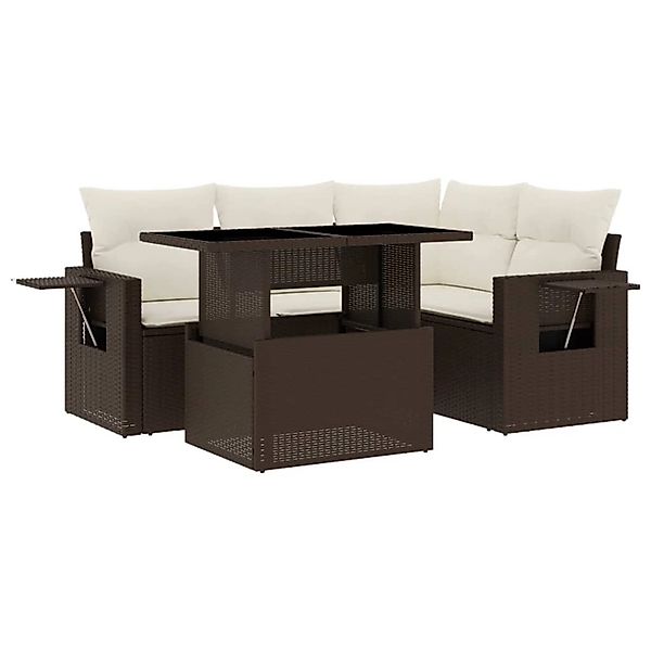 vidaXL Gartenlounge-Set 5-tlg. Garten-Sofagarnitur mit Kissen günstig online kaufen