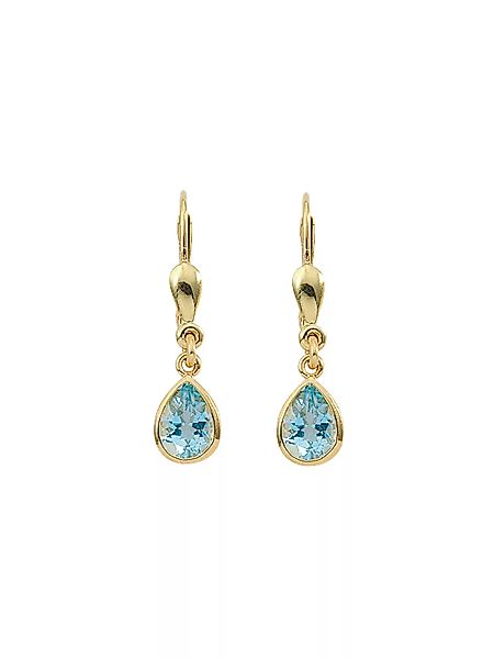 Adelia´s Paar Ohrhänger "585 Gold Ohrringe Ohrhänger", mit Aquamarin Goldsc günstig online kaufen