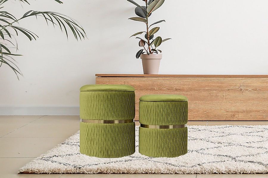 Kayoom Polsterhocker Hocker Zora 425 2er-Set, günstig online kaufen