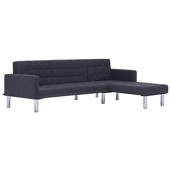 vidaXL Sofa Schlafsofa in L-Form Dunkelgrau günstig online kaufen