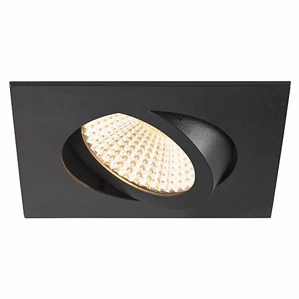 LED Deckeneinbauleuchte New Tria in Schwarz 11W 700lm 60° eckig günstig online kaufen