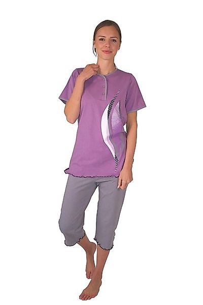 Consult-Tex Capri-Pyjama Damen Capri Schlafanzug Pyjama DF056 (1 Set) Obert günstig online kaufen