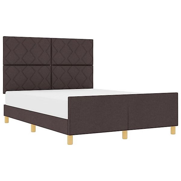 vidaXL Bett Dunkelbrauner Stoffbettgestell 160x200 cm (1-tlg) günstig online kaufen