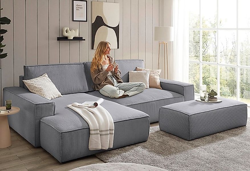 Home affaire Polsterecke »NEU: SHERWOOD XXL tief, L-Form mit Schlaffunktion günstig online kaufen