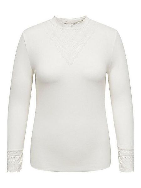 ONLY CARMAKOMA Longpullover Langarm Spitzen-Detail Hochgeschlossen Curvy CA günstig online kaufen