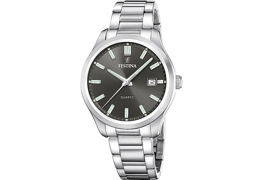 Festina Quarzuhr Classic Steel F20736/5, Armbanduhr, Herrenuhr, Edelstahlar günstig online kaufen
