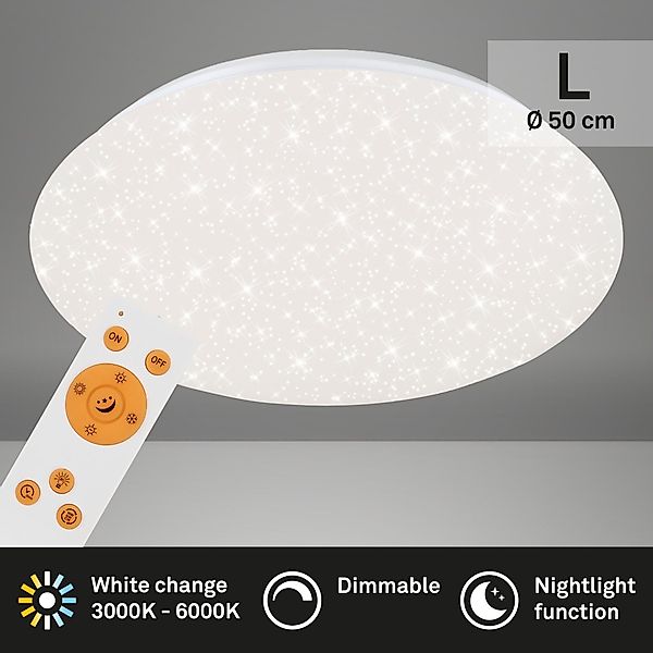 Briloner Leuchten LED Deckenleuchte 3328-016, Sternenhimmel, günstig online kaufen
