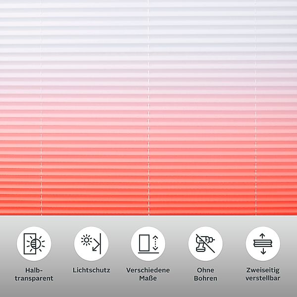 my home Plissee »Ombré«, Lichtschutz, ohne Bohren, verspannt, Fixmaß, Farbv günstig online kaufen