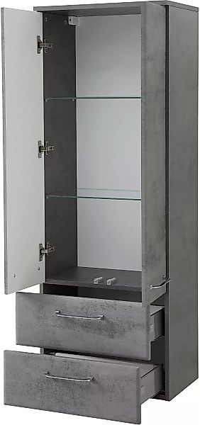 Saphir Midischrank "Quickset 945 Badschrank 50 cm breit, 2 Türen, 2 Schubla günstig online kaufen