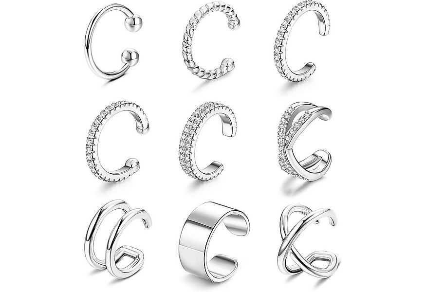 LuxusKollektion Schmuckset Ear Cuff Set Damen Ohrklemme 18 Karat Vergoldet günstig online kaufen