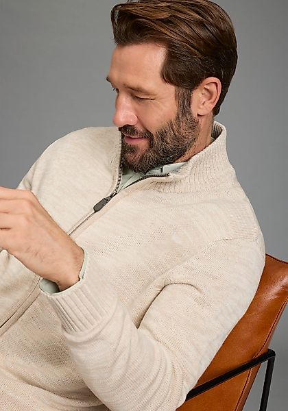 Mans World Strickjacke "neue Farben" aus Baumwollmischung günstig online kaufen