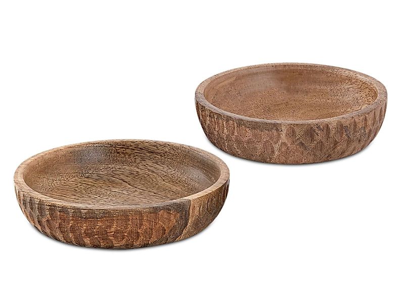 Amagohome Dekoschale Holzschale 2er Set ø15/17cm günstig online kaufen