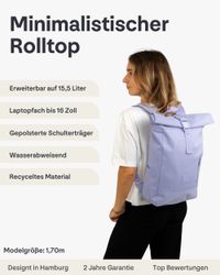 Johnny Urban Cityrucksack Robin Medium, Rolltop günstig online kaufen
