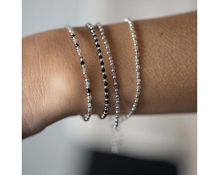 Materia Armkette Damen Edelstein Spinell schwarz SA-151, 925 Sterling Silbe günstig online kaufen