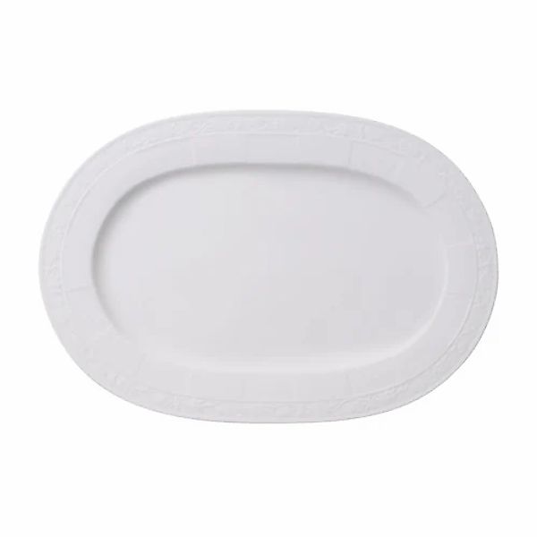 Villeroy & Boch Servierplatte »Servierplatte White Pearl 35 x 24 cm weiß« günstig online kaufen