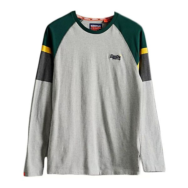 Superdry Orange Label Engineered Baseball Langarm-t-shirt 2XL Grey Marl günstig online kaufen