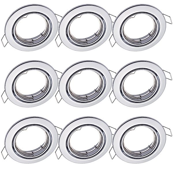 Oktaplex 9er Set Einbaustrahler Dijon Schwenkbar für LED-Module 50mm Decken günstig online kaufen