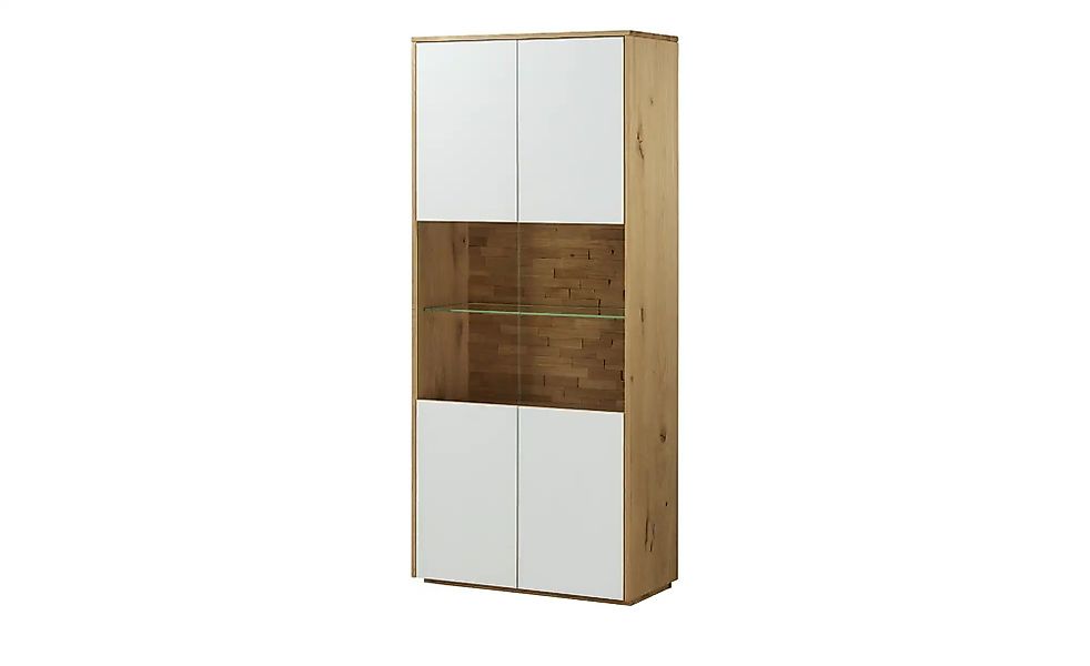 Wohnwert Vitrine  Kreta ¦ holzfarben ¦ Maße (cm): B: 90 H: 205 T: 43.0 Schr günstig online kaufen
