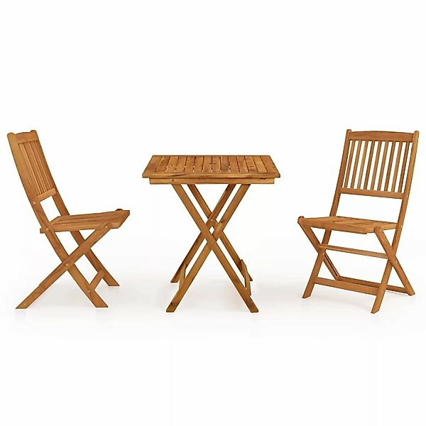 3-tlg. Garten-essgruppe Klappbar Massivholz Akazie günstig online kaufen