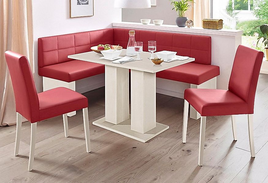 massivline&more Eckbankgruppe Anna, (Set, 4-tlg), mit 2 Stühlen mit massive günstig online kaufen