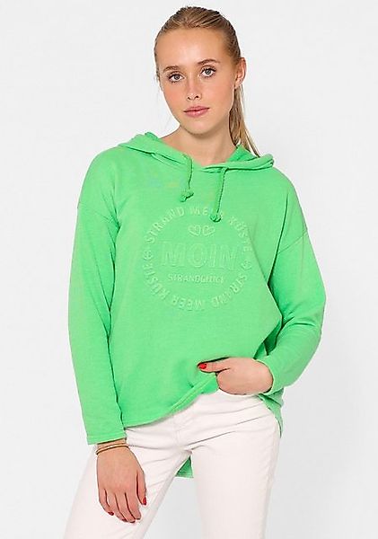 Zwillingsherz Hoodie "Moin" Sweatshirt im Used-Look mit Kapuze und Stempeld günstig online kaufen