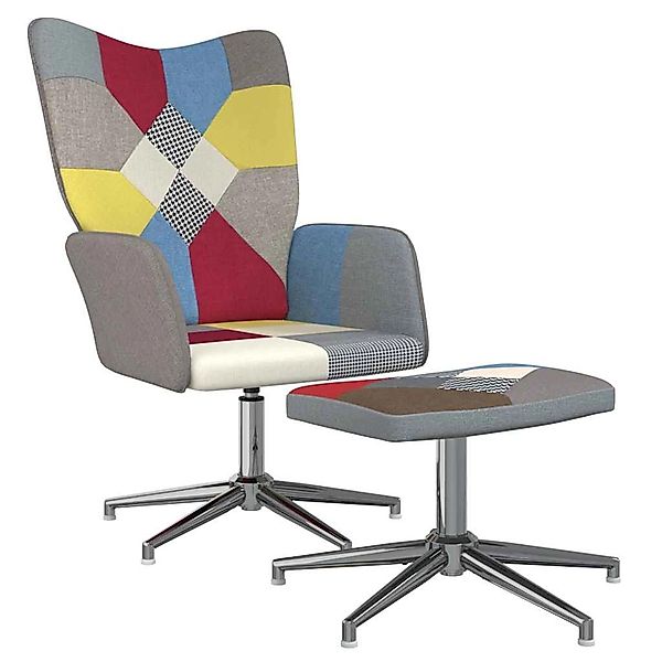 vidaXL Relaxsessel mit Hocker Patchwork Stoff 328190 günstig online kaufen