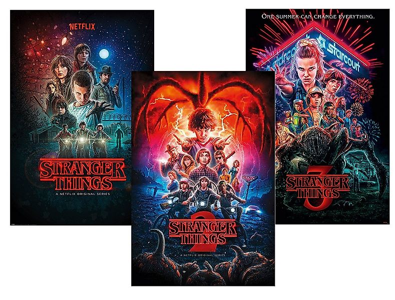 Close Up Poster Stranger Things Poster 3erSet Season 1, 2 und 3 61 x 91,5 c günstig online kaufen