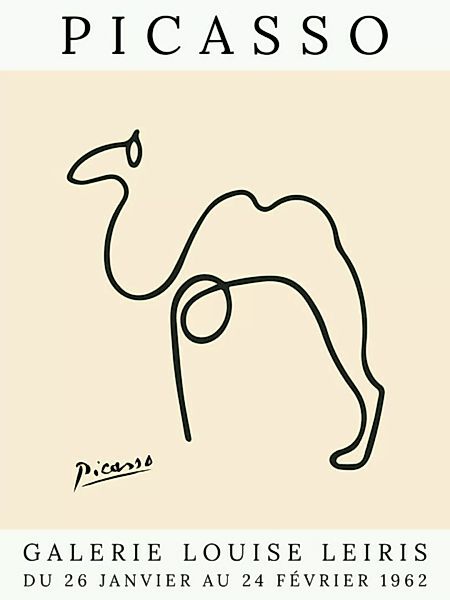 Poster / Leinwandbild - Picasso Kamel – Beige günstig online kaufen