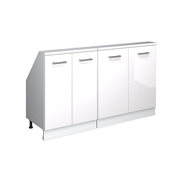 Vicco Unterschrank R-Line, Weiß Hochglanz/Weiß, 140 günstig online kaufen