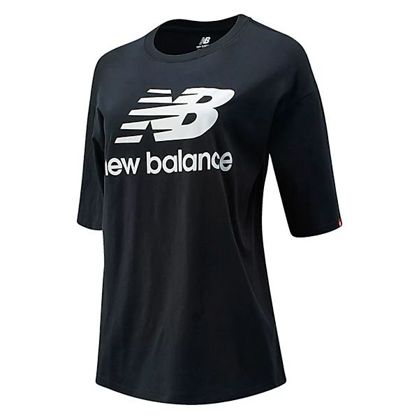 New Balance Essentials Stacked Logo 3/4 Ärmel T-shirt S Black günstig online kaufen