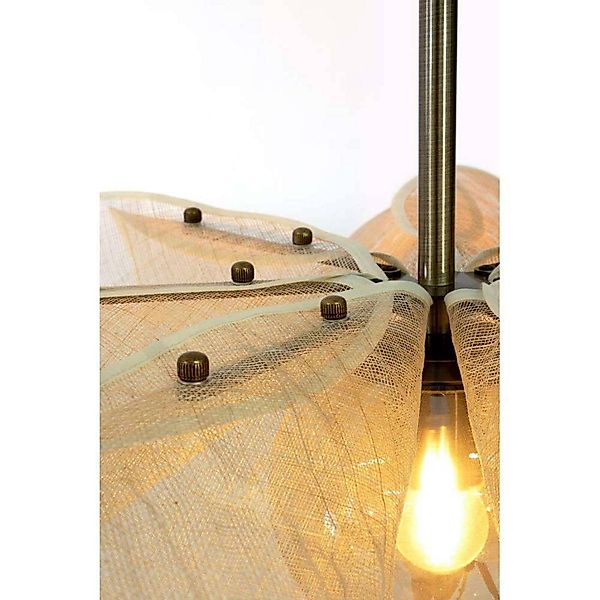 Hängeleuchte Styrka, Ø 63 cm, messing/beige, Bananenfaser günstig online kaufen