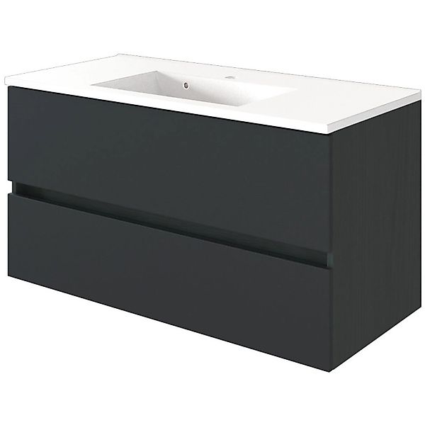 Held Möbel Einzelwaschtisch Verona 100 cm Grau Matt mit Softclose günstig online kaufen