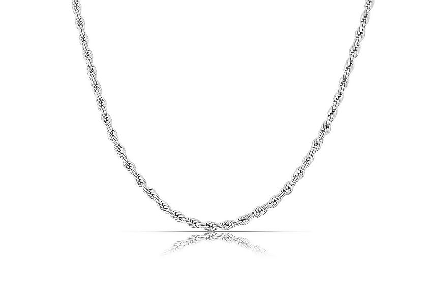 Made by Nami Silberkette Gekordelte Edelstahlkette für Herren 50 cm Lang, W günstig online kaufen