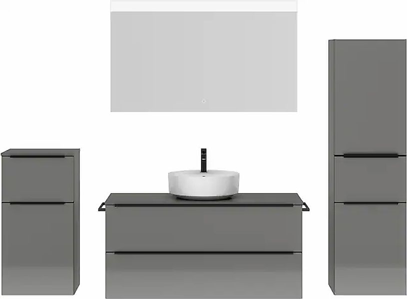 nobilia® Badmöbel-Set »Alvene« vormontiert, mit Soft-Close, 4 Stk. tlg. Hoc günstig online kaufen