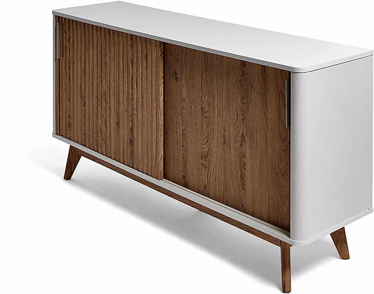 Jahnke Sideboard "WAVE SBS 145", (1 St.), Retro-Stil, mit 2 Schiebetüren, c günstig online kaufen