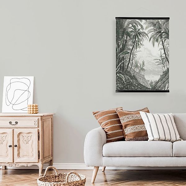Art for the home Leinwandbild "Jungle Landschaft Schwarz/Weiss" 1 Stk. tlg. günstig online kaufen