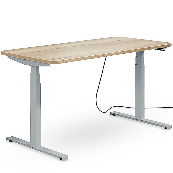 Schreibtisch NewWORK elektrisch höhenverstellbar Gestell silber - Dekor wäh günstig online kaufen