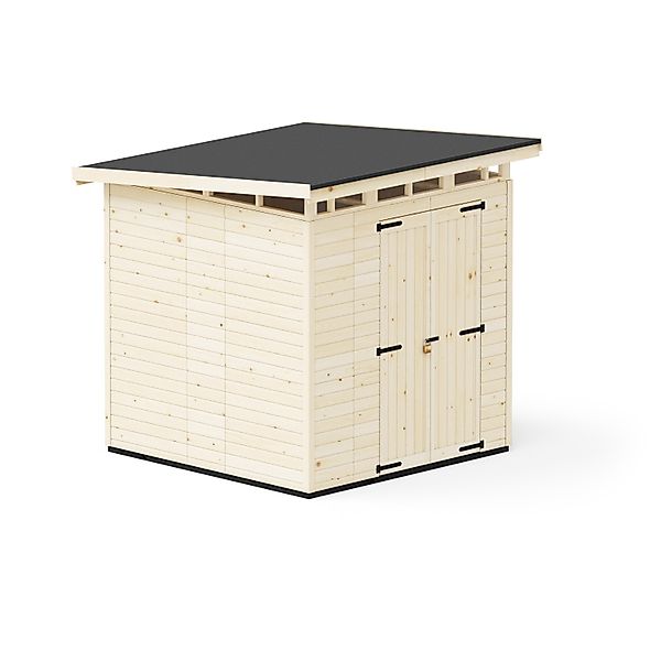 Upyard Gartenhaus Strongbox L mit Fundament 203 cm x 203 cm Natur FSC® günstig online kaufen