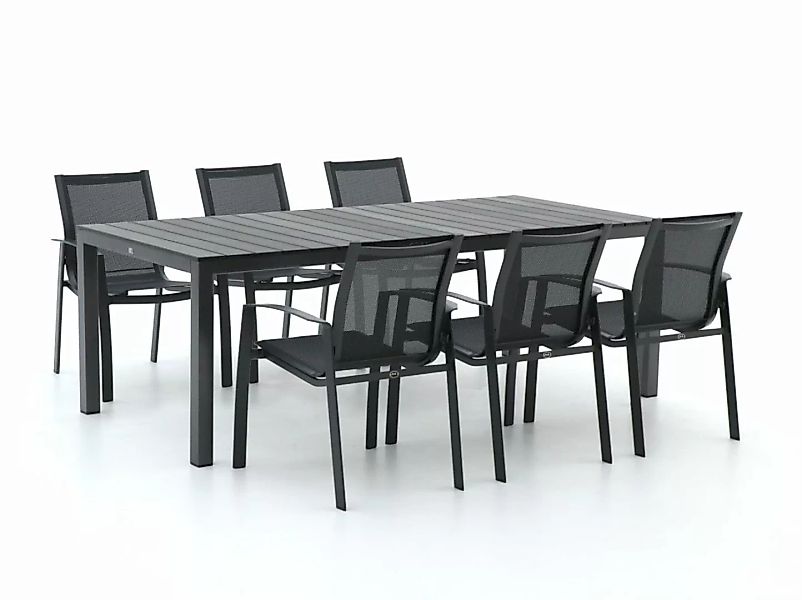 R&S Design Altea/Fidenza 220 cm Gartenmöbel-Set 7-teilig stapelbar günstig online kaufen